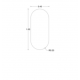 Κρεμαστός Καθρέπτης Semi-Oval Mat 100 x 45 εκ. με Led